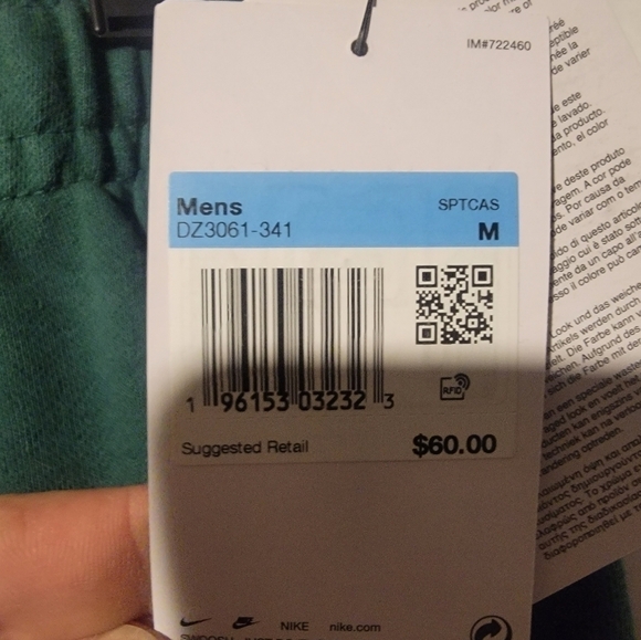 Nike Men's Sportswear Club Fleece French Terry Athletic Shorts DZ3061-341 Medium - Picture 3 of 8